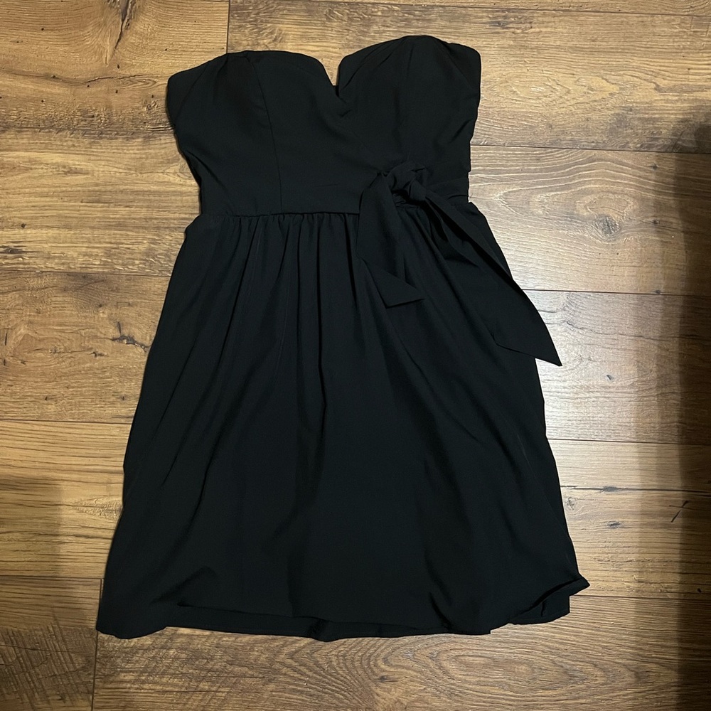 Maurice’s black strapless dress